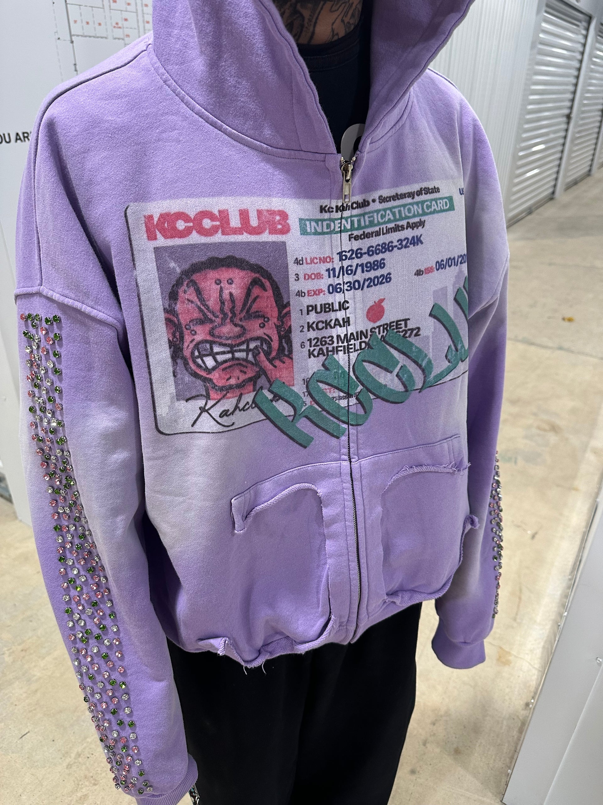 PURPLE GEM GRAFFITI ZIP UP